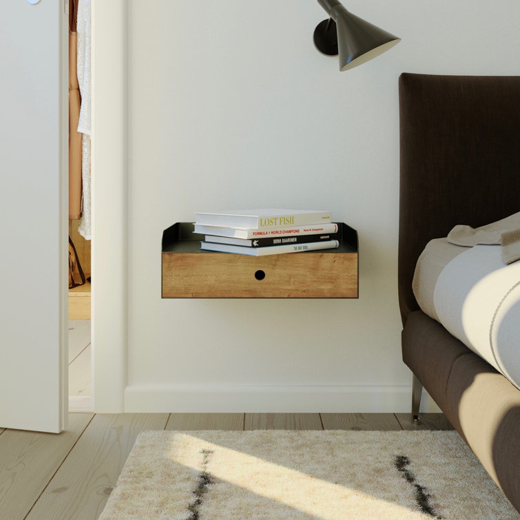 Woodek Floating Bedside Table Wayfair.co.uk